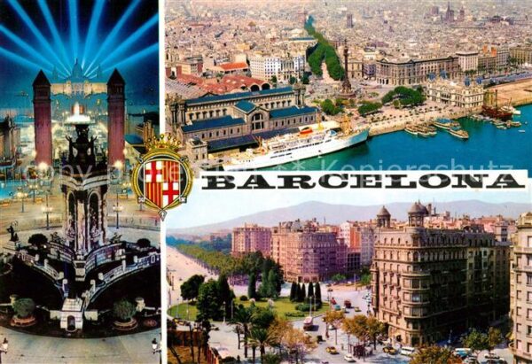 Barcelona Cataluna Placa de Espana Vista General Diagonal