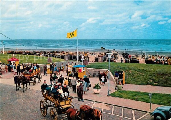 Duhnen Nordsee Ankunft der Wattwagen