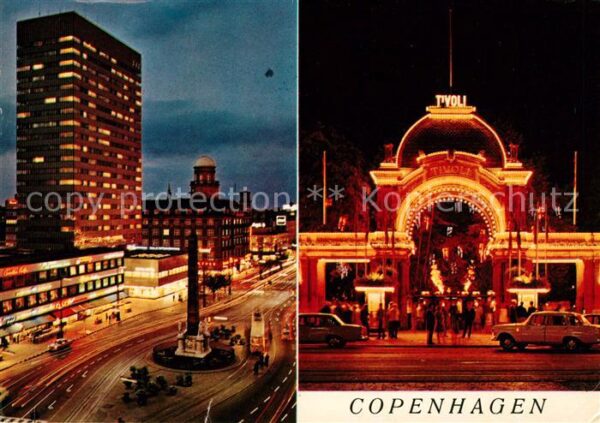 Copenhagen Kobenhavn Vesterbrogade ved nat