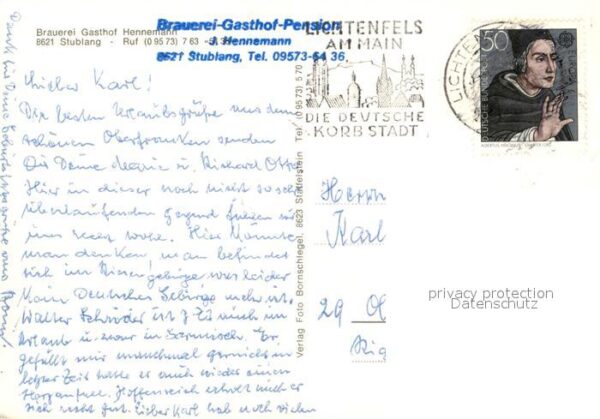 Stublang Brauerei Gasthof Hennemann Brunnen – Bild 2