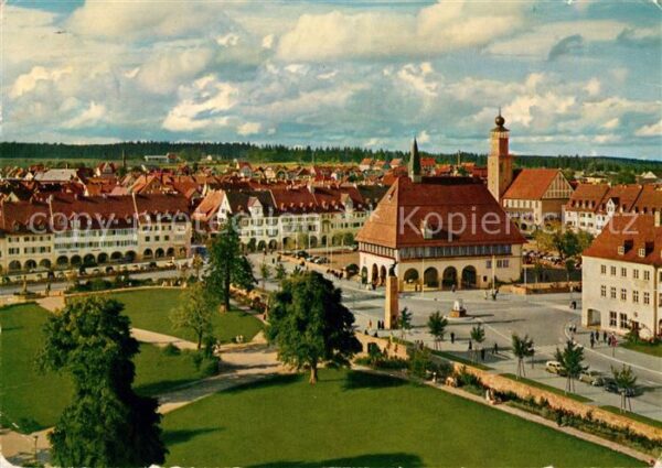 Freudenstadt Blick vom Kirchturm auf den Marktplatz