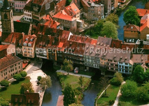 Erfurt Krämerbrücke Fliegeraufnahme