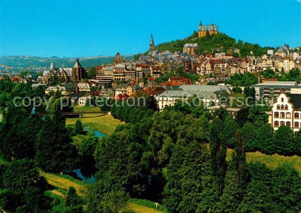 Marburg Lahn Panorama mit Schloss