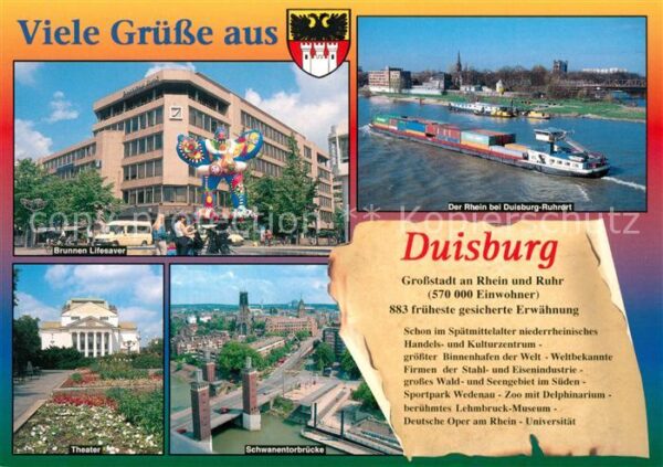 Duisburg Ruhr Brunnen Lifesaver Deutsche Bank Theater