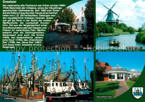 Greetsiel Kutterhafen Zwillingsmühlen Marktplatz