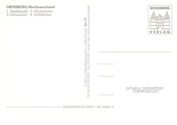 Arnsberg Westfalen Stadtkapelle Glockenturm Schlossruine – Bild 2