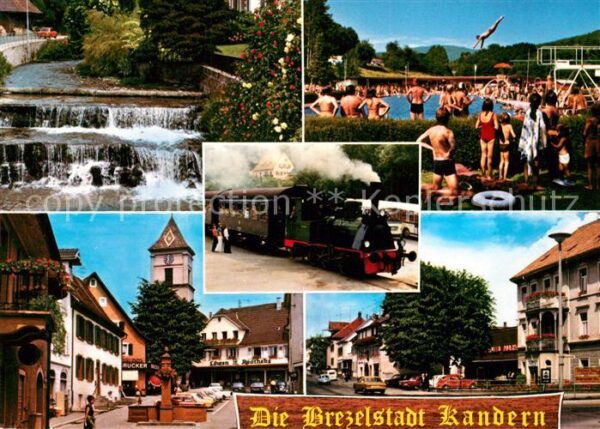Kandern Dampfeisenbahn Brunnen Marktplatz Schwi