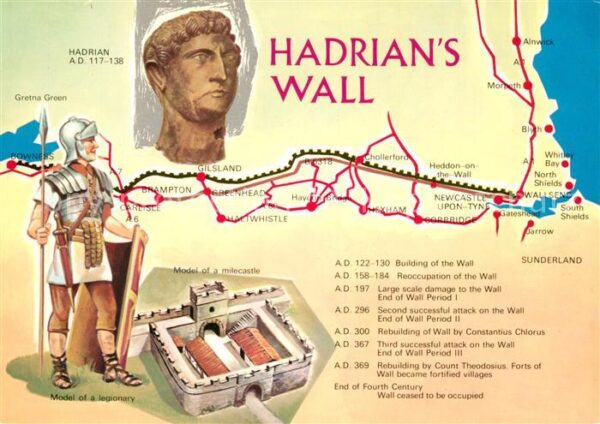 United Kingdom Hadrians Wall Castell