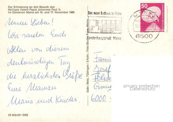 Mainz Rhein Dom Chorraum Papst Johannes II – Bild 2