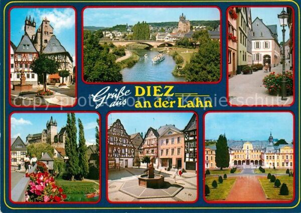 Diez Lahn Schloss Fachwerk Kirche Panorama
