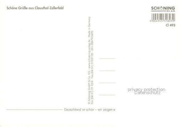 Clausthal-Zellerfeld Mühlrad Rathaus Marktplatz Panorama – Bild 2