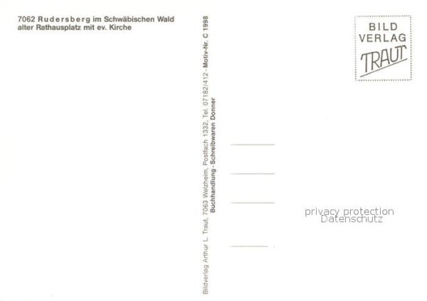 Rudersberg Wuerttemberg Alter Rathausplatz evangelische Kirche – Bild 2