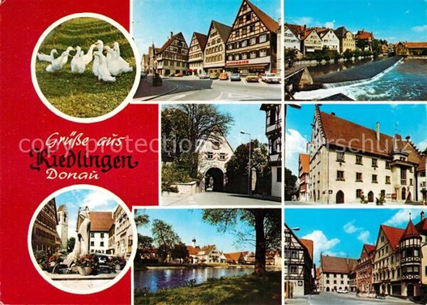 Riedlingen Donau Fachwerkhäuser Brunnen Stadttor