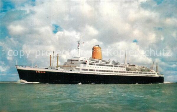 Schiffe Ships Navires Vierschrauben-T.S. Bremen