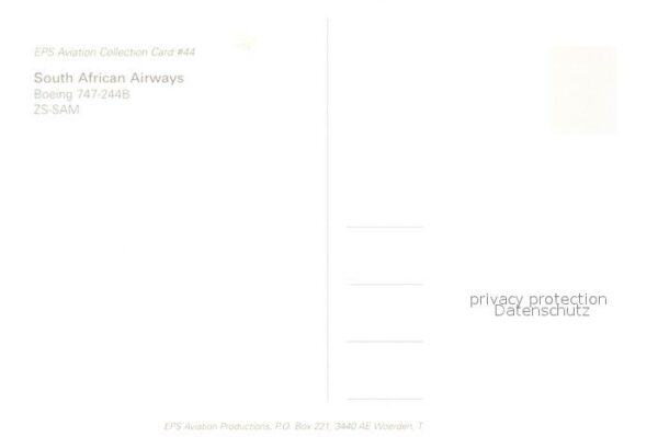 Flugzeuge Zivil South African Airways Boeing 747-244B Z – Bild 2