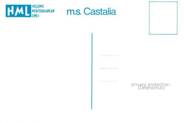 Schiffe Ships Navires M.S. Castalia – Bild 2