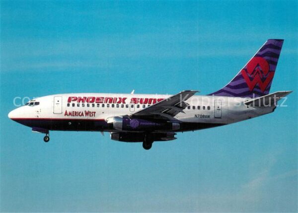 Flugzeuge Zivil Phoeix Suns America West Boeing 737-112