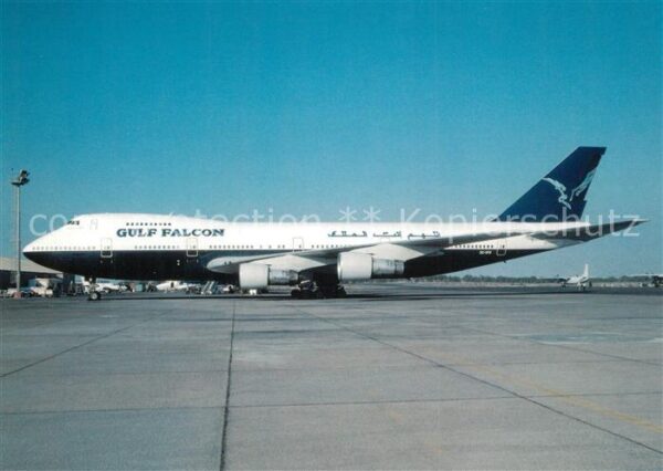 Flugzeuge Zivil Gulf Falcon Airline Boeing 747-136 3C-G
