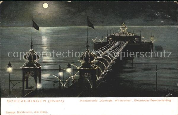 Scheveningen Wanderhoofd Koningin Wilhelmina Electri