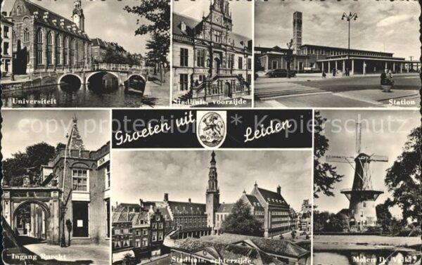 Leiden Station Molen Stadhuis Universiteit