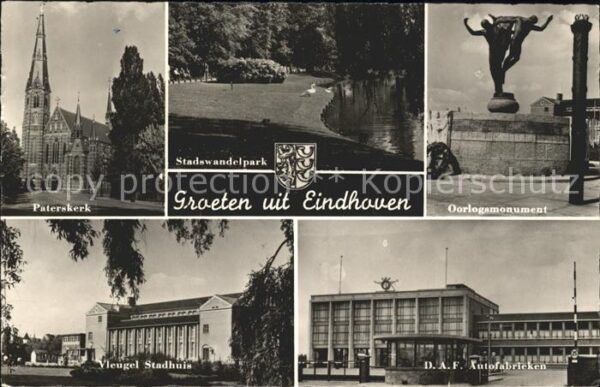 Eindhoven Netherlands Oorlogsmonument Autofabriken Stadhuis P
