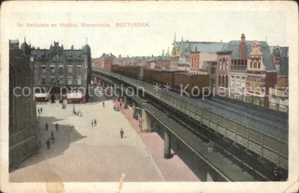 Rotterdam Gr Kerkplein Viaduckt Binnenrotte