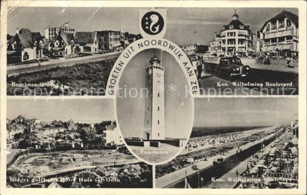 Noordwijk aan Zee  Kon Wilhemina Boulevard Vuurtoren