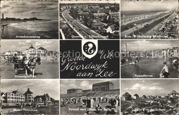 Noordwijk aan Zee  Strand Avondstemming Hotel Noordzee