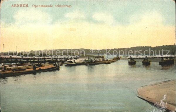 Arnhem Openstaande schipbrug Schiffsbrücke