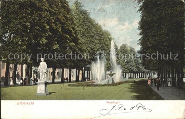 Arnhem Janssingel Denkmal Statue Fontäne