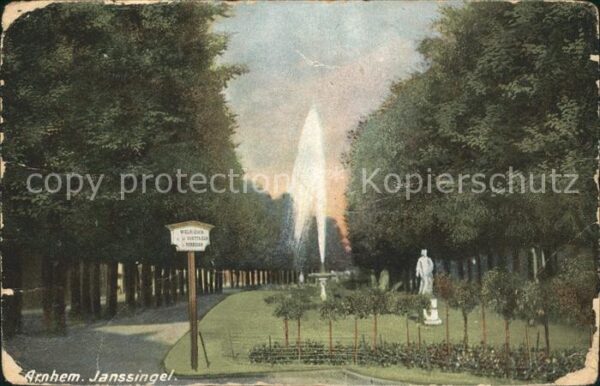 Arnhem Janssingel Denkmal Statue Fontäne