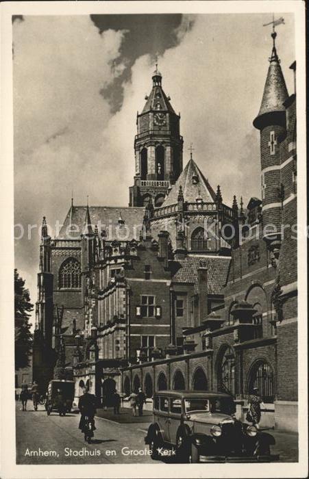Arnhem Stadhuis en Groote Kerk Rathaus Kirche