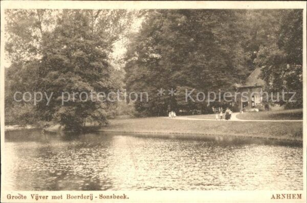 Arnhem Groote Vijver met Boerderij Sonsbeek Pa