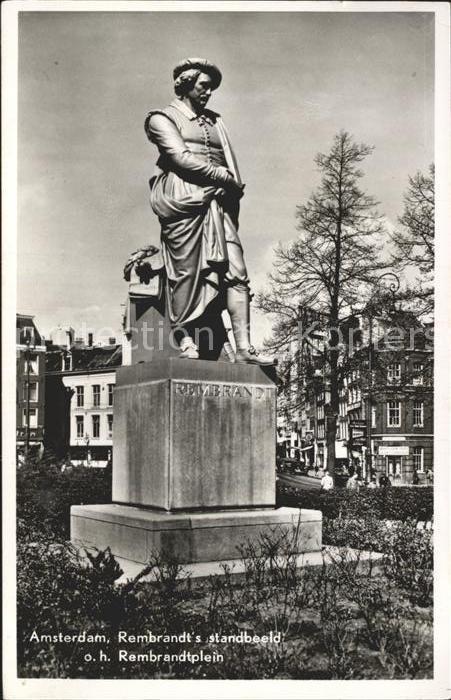Amsterdam Niederlande Rembrandt standbeeld Rembrandplein