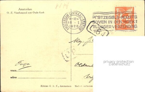 Amsterdam Niederlande Voorburgwal Kerk – Bild 2