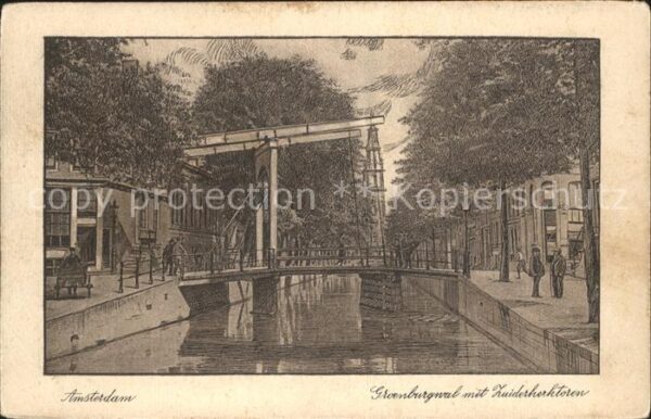 Amsterdam Niederlande Groenburgwal Zuiderkerktoren