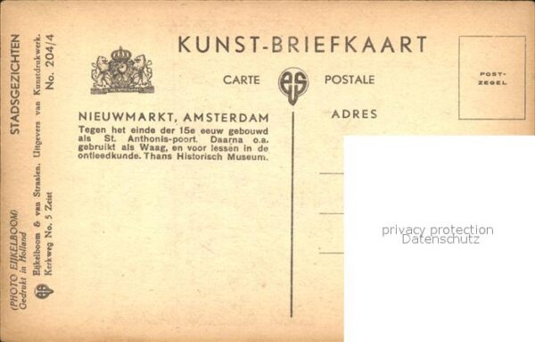 Amsterdam Niederlande Waag Nieuwmarkt – Bild 2