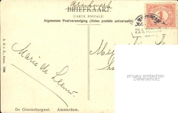 Amsterdam Niederlande Groeneburgwal – Bild 2