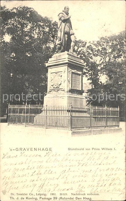 s-Gravenhage Standbeeld van Prins Willem I Denkmal S