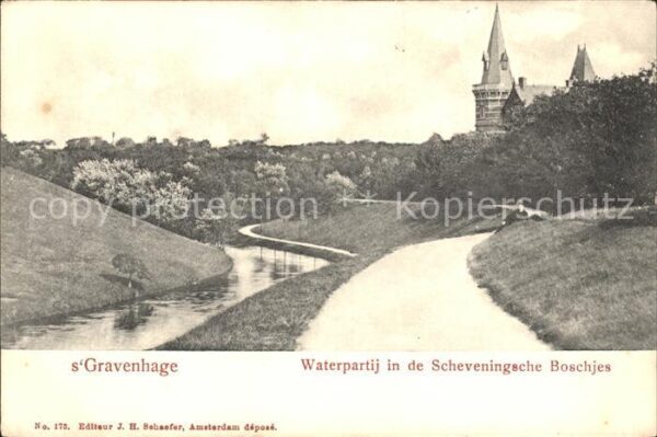 s-Gravenhage Waterpartij in de Scheveningsche Boschj