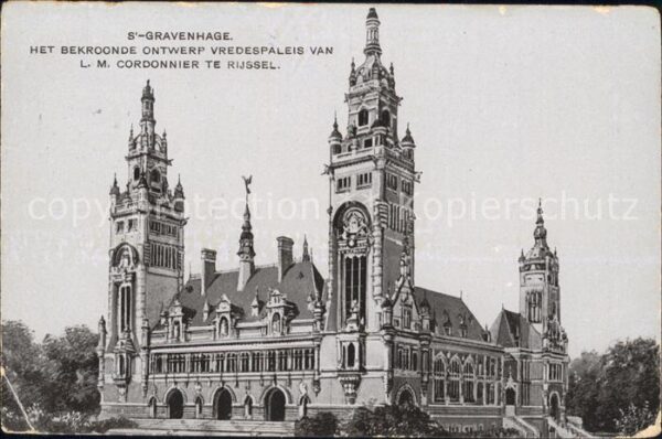 s-Gravenhage Bekroonde Ontwerp Vredespaleis L.M. Cor