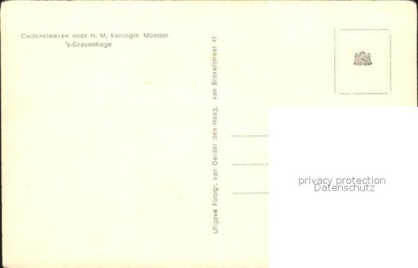 s-Gravenhage Gedenkteeken voor H.M. Koningin Moeder – Bild 2