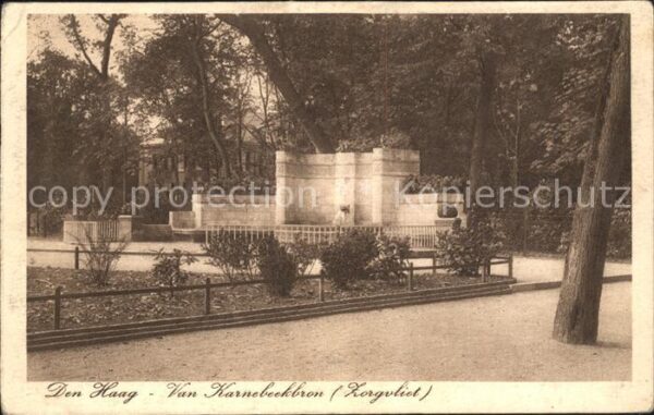 Den Haag Van Karnebeekbron Zorgfliet Monument
