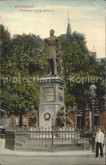 s-Gravenhage Standbeeld Koning Willem II Statue Denk
