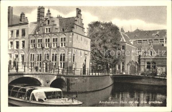 Amsterdam Niederlande Huis op de drie grachten Brücke Ausflug