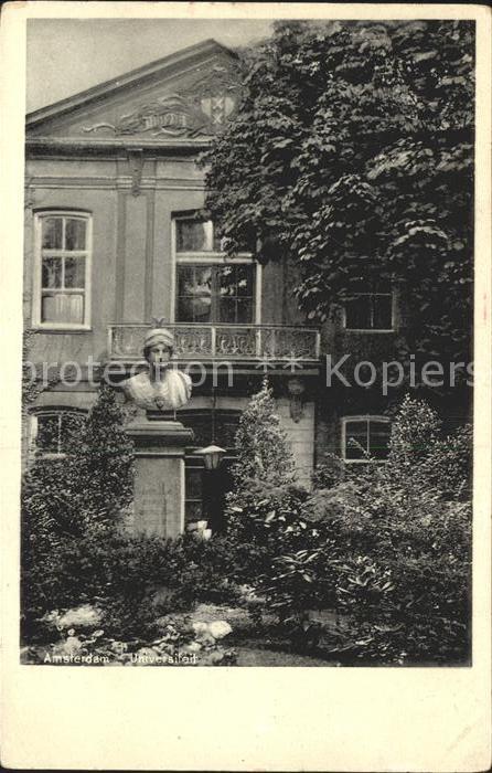 Amsterdam Niederlande Universiteit Monument Denkmal Büste