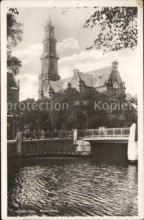 Amsterdam Niederlande Westerkerk Kirche Brücke