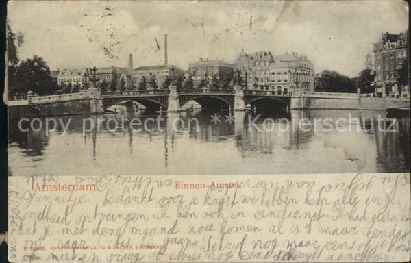 Amsterdam Niederlande Binnen Amstel Brücke