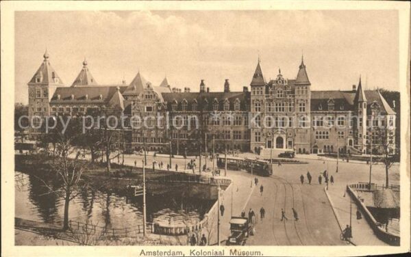 Amsterdam Niederlande Kolonial Museum Brücke Strassenbahn