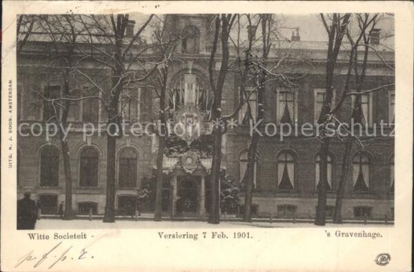 s-Gravenhage Witte Societeit Versiering 7 Feb 1901
